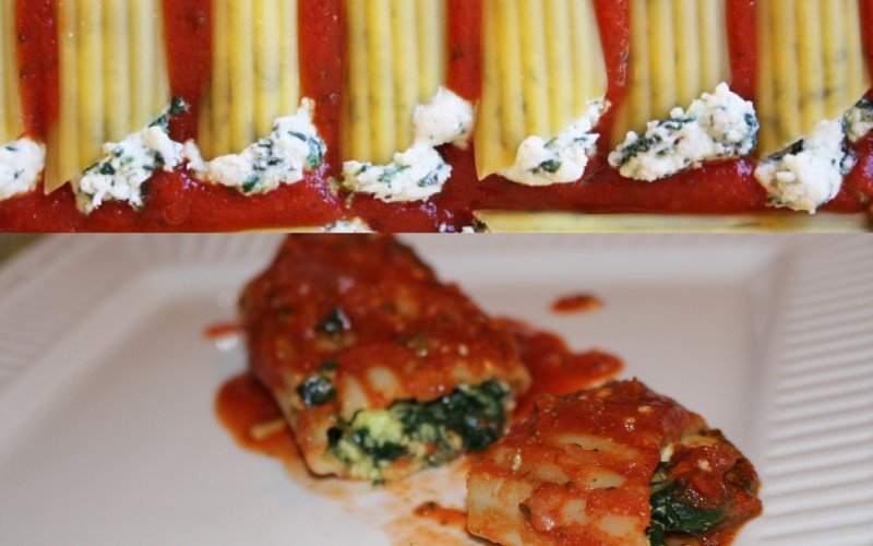 Italian Manicotti stuffed pasta shells