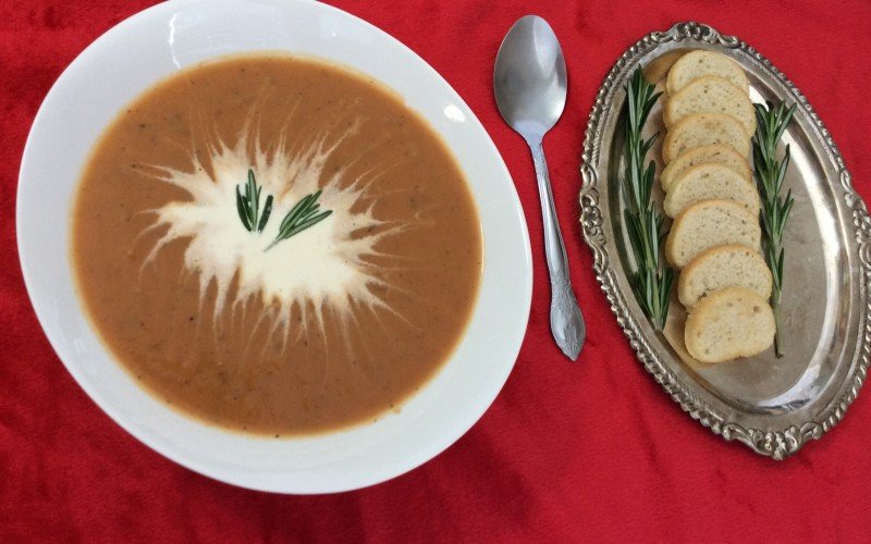 Rosemary infused Carrot-Beets-Coconut Soup
