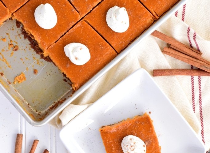 Maple & Ginger Infused Pumpkin Slab Pie
