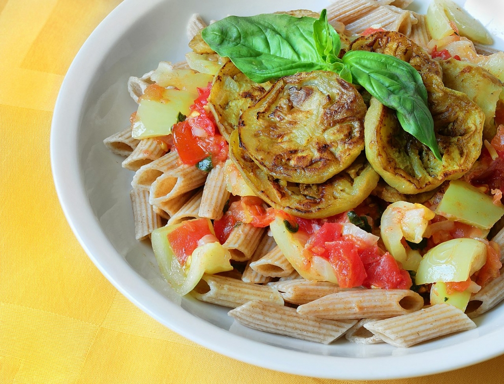 Grilled-Eggplant-Tomato-Pasta